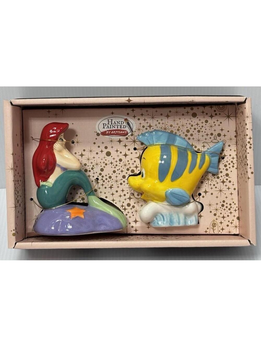 Little Mermaid Salt & Pepper Shakers, New, Disney Princess, Ariel & Flounder NEW